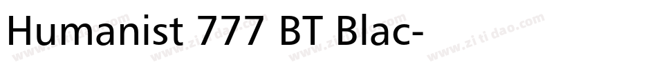 Humanist 777 BT Blac字体转换